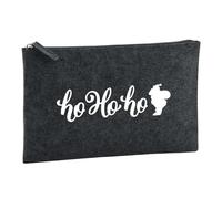 Huuraa Borsa da Toilette Ho Ho Ho Weihnachtsmann Borsa Regalo per cosmetici in feltro Color Carbone da 1 litro Ho Ho Ho Weihnachtsmann Presente