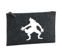 Huuraa Borsa da Toilette Hombre Lobo Borsa Regalo per cosmetici in feltro Color Carbone da 1 litro Hombre Lobo Presente