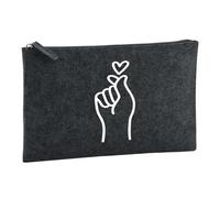 Huuraa Borsa da Toilette K-Pop Borsa Regalo per cosmetici in feltro Color Carbone da 1 litro K-Pop Presente