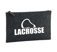 Huuraa Borsa da Toilette Lacrosse Borsa Regalo per cosmetici in feltro Color Carbone da 1 litro Lacrosse Presente