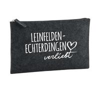 Huuraa Borsa da Toilette Leinfelden-Echterdingen verliebt Borsa Regalo per cosmetici in feltro Color Carbone da 1 litro Leinfelden-Echterdingen verliebt Presente