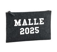 Huuraa Borsa da Toilette Malle 2025 Borsa Regalo per cosmetici in feltro Color Carbone da 1 litro Malle 2025 Presente