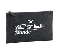 Huuraa Borsa da Toilette Mandø Borsa Regalo per cosmetici in feltro Color Carbone da 1 litro Mandø Presente