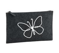 Huuraa Borsa da Toilette Mariposa Borsa Regalo per cosmetici in feltro Color Carbone da 1 litro Mariposa Presente