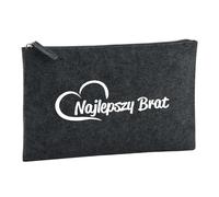 Huuraa Borsa da Toilette Najlepszy Brat Borsa Regalo per cosmetici in feltro Color Carbone da 1 litro Najlepszy Brat Presente