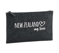 Huuraa Borsa da Toilette New Zealand my Love Borsa Regalo per cosmetici in feltro Color Carbone da 1 litro New Zealand my Love Presente