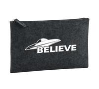 Huuraa Borsa da Toilette OVNI Borsa Regalo per cosmetici in feltro Color Carbone da 1 litro OVNI Presente