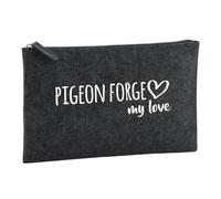 Huuraa Borsa da Toilette Pigeon Forge my Love Borsa Regalo per cosmetici in feltro Color Carbone da 1 litro Pigeon Forge my Love Presente