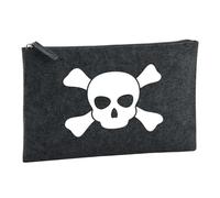 Huuraa Borsa da Toilette Pirata Borsa Regalo per cosmetici in feltro Color Carbone da 1 litro Pirata Presente