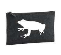 Huuraa Borsa da Toilette Rana Sapo Borsa Regalo per cosmetici in feltro Color Carbone da 1 litro Rana Sapo Presente