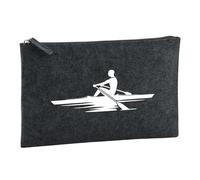 Huuraa Borsa da Toilette Remo Borsa Regalo per cosmetici in feltro Color Carbone da 1 litro Remo Presente