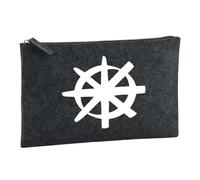 Huuraa Borsa da Toilette Rueda Dharma Borsa Regalo per cosmetici in feltro Color Carbone da 1 litro Rueda Dharma Presente