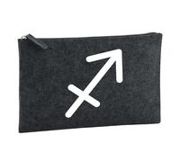 Huuraa Borsa da Toilette Sagitario Borsa Regalo per cosmetici in feltro Color Carbone da 1 litro Sagitario Presente