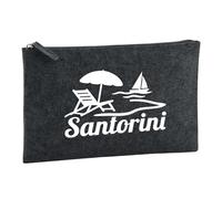 Huuraa Borsa da Toilette Santorini Borsa Regalo per cosmetici in feltro Color Carbone da 1 litro Santorini Presente