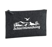 Huuraa Borsa da Toilette Schiermonnikoog Borsa Regalo per cosmetici in feltro Color Carbone da 1 litro Schiermonnikoog Presente