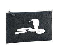 Huuraa Borsa da Toilette Serpiente Cobra Borsa Regalo per cosmetici in feltro Color Carbone da 1 litro Serpiente Cobra Presente