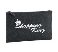 Huuraa Borsa da Toilette Shopping King Krone Borsa Regalo per cosmetici in feltro Color Carbone da 1 litro Shopping King Krone Presente