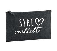 Huuraa Borsa da Toilette Syke verliebt Borsa Regalo per cosmetici in feltro Color Carbone da 1 litro Syke verliebt Presente