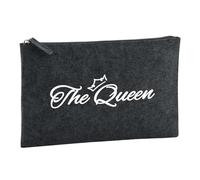 Huuraa Borsa da Toilette The Queen Krone Borsa Regalo per cosmetici in feltro Color Carbone da 1 litro The Queen Krone Presente