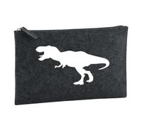 Huuraa Borsa da Toilette Tyranosaurio Rex Borsa Regalo per cosmetici in feltro Color Carbone da 1 litro Tyranosaurio Rex Presente