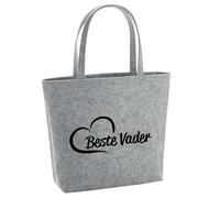 huuraa borsa della spesa Beste Vader Borsa shopper regalo grigia 22 litri melange feltro Beste Vader accessorio