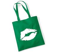 huuraa borsa della spesa Boca que besa Borsa regalo Kelly Green 10 litri cotone Boca que besa Presente