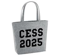 huuraa borsa della spesa CESS 2025 Borsa shopper regalo grigia 22 litri melange feltro CESS 2025 accessorio