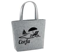 Huuraa borsa della spesa Corfu Borsa shopper regalo grigia 22 litri melange feltro Corfu accessorio