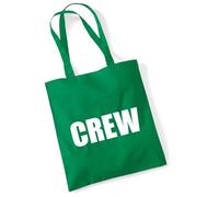 huuraa borsa della spesa Crew Schriftzug Borsa regalo Kelly Green 10 litri cotone Crew Schriftzug Presente
