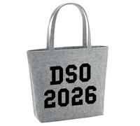 huuraa borsa della spesa DSO 2026 Borsa shopper regalo grigia 22 litri melange feltro DSO 2026 accessorio