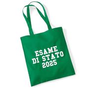huuraa borsa della spesa Esame di Stato 2025 Borsa regalo Kelly Green 10 litri cotone Esame di Stato 2025 Presente