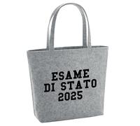 huuraa borsa della spesa Esame di Stato 2025 Borsa shopper regalo grigia 22 litri melange feltro Esame di Stato 2025 accessorio
