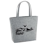 huuraa borsa della spesa Fanø Borsa shopper regalo grigia 22 litri melange feltro Fanø accessorio