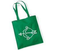 huuraa borsa della spesa Flecha de Cupido Borsa regalo Kelly Green 10 litri cotone Flecha de Cupido Presente