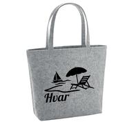 huuraa borsa della spesa Hvar Borsa shopper regalo grigia 22 litri melange feltro Hvar accessorio