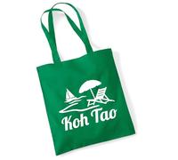 huuraa borsa della spesa Koh Tao Thailand Borsa regalo Kelly Green 10 litri cotone Koh Tao Thailand Presente