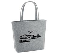 Huuraa borsa della spesa Mandø Borsa shopper regalo grigia 22 litri melange feltro Mandø accessorio