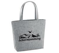 Huuraa borsa della spesa Schiermonnikoog Borsa shopper regalo grigia 22 litri melange feltro Schiermonnikoog accessorio