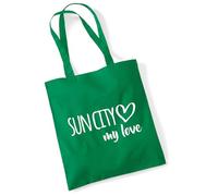 huuraa borsa della spesa Sun City my love Borsa regalo Kelly Green 10 litri cotone Sun City my love Presente