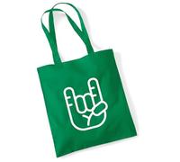 huuraa borsa della spesa Tenedor de patatas fritas Borsa regalo Kelly Green 10 litri cotone Tenedor de patatas fritas Presente