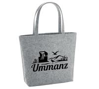 Huuraa borsa della spesa Ummanz Borsa shopper regalo grigia 22 litri melange feltro Ummanz accessorio