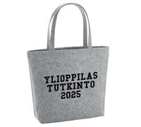 huuraa borsa della spesa Ylioppilastutkinto 2025 Borsa shopper regalo grigia 22 litri melange feltro Ylioppilastutkinto 2025 accessorio