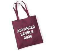 huuraa borsa di cotone Advanced Levels 2026 Borsa regalo per la spesa in cotone bordeaux da 10 litri Advanced Levels 2026 Sorpresa
