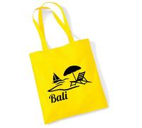 huuraa borsa di cotone Bali Indonesia Borsa regalo in tessuto giallo 10 litri cotone Bali Indonesia souvenir