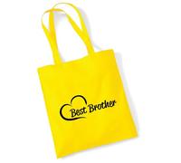 huuraa borsa di cotone Best Brother Borsa regalo in tessuto giallo 10 litri cotone Best Brother souvenir