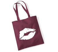 huuraa borsa di cotone Boca que besa Borsa regalo per la spesa in cotone bordeaux da 10 litri Boca que besa Sorpresa