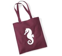 huuraa borsa di cotone caballito de mar Borsa regalo per la spesa in cotone bordeaux da 10 litri caballito de mar Sorpresa