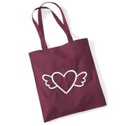 huuraa borsa di cotone Corazón Borsa regalo per la spesa in cotone bordeaux da 10 litri Corazón Sorpresa