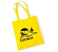 huuraa borsa di cotone Corsica Borsa regalo in tessuto giallo 10 litri cotone Corsica souvenir
