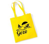 huuraa borsa di cotone Gozo Malta Borsa regalo in tessuto giallo 10 litri cotone Gozo Malta souvenir